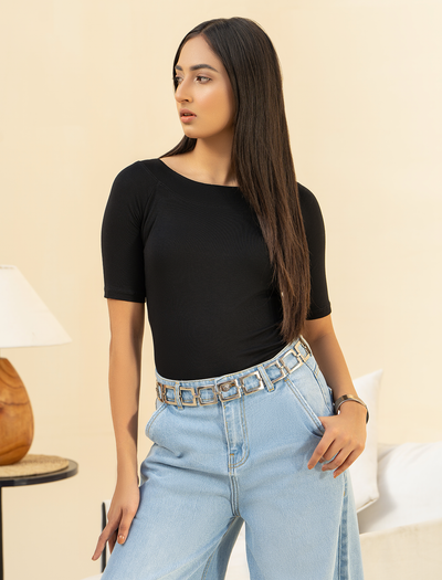 Black Everyday Quarter Shirt