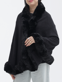 Black Fur Neck Shrug