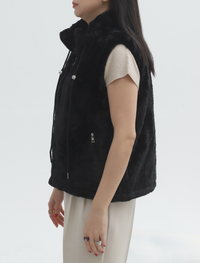 Black Women Sleeve Less Sweater