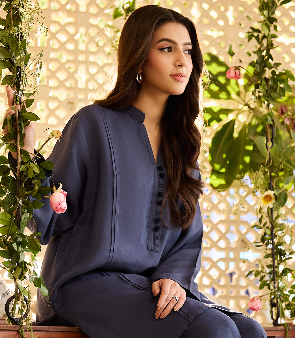 Grip Silk Co-Ord Set-BLUE