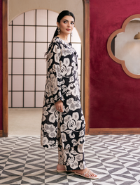 2Pc Printed Cotton-BLACK