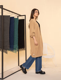 Beige Women Cardigan